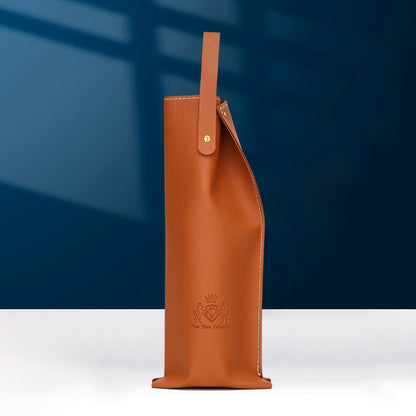 Sac cadeau à vin en cuir PU avec poignée