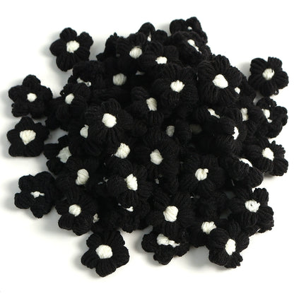 4cm Cotton Yarn Crochet Flower Heads Pack 50