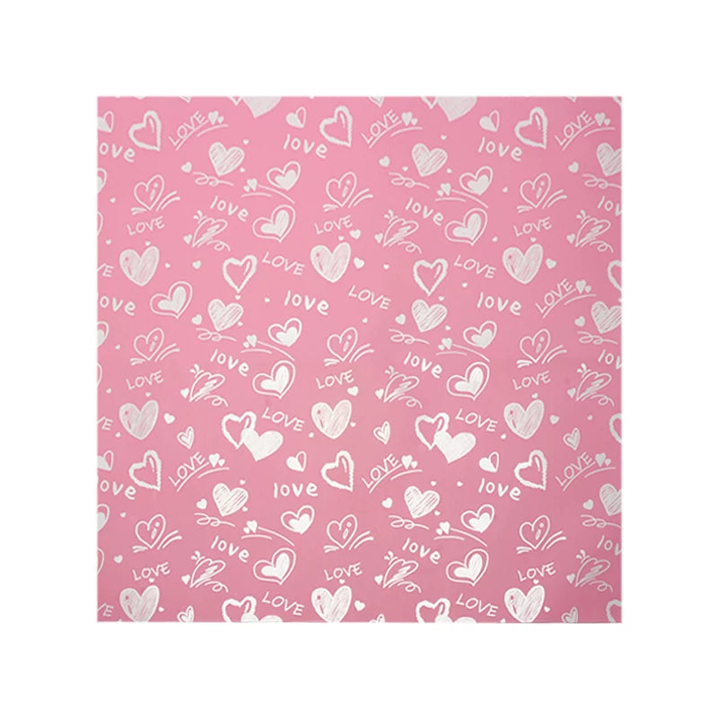 20 feuilles de papier d'emballage pour fleuriste pour la Saint-Valentin (57x57cm)