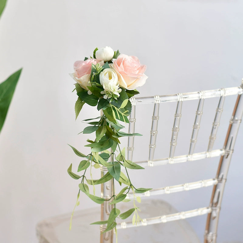 Artificial Flowers for Wedding Ceremony Chair Decor