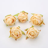 Load image into Gallery viewer, Silk Rose Flower Heads with Burned Edges Pack 30