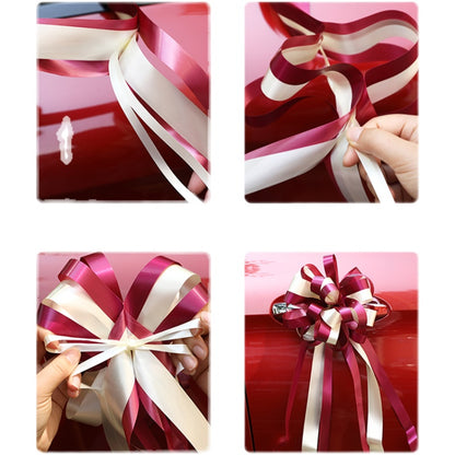 8" Large Pull Ribbon Bows for Wedding Car Pack 10