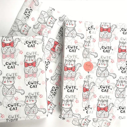 Lot de 50 feuilles de papier de soie imprimées avec de jolis chatons