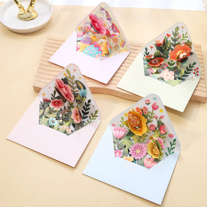 6pcs 3D Flower Thank You Cards for Mother's Day