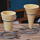 Load image into Gallery viewer, Concrete Ice Cream Cone Planter with Stand