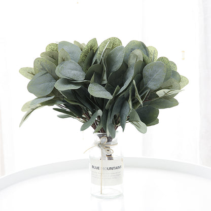 11 Inch Artificial Eucalyptus Leaves Stems 5pcs