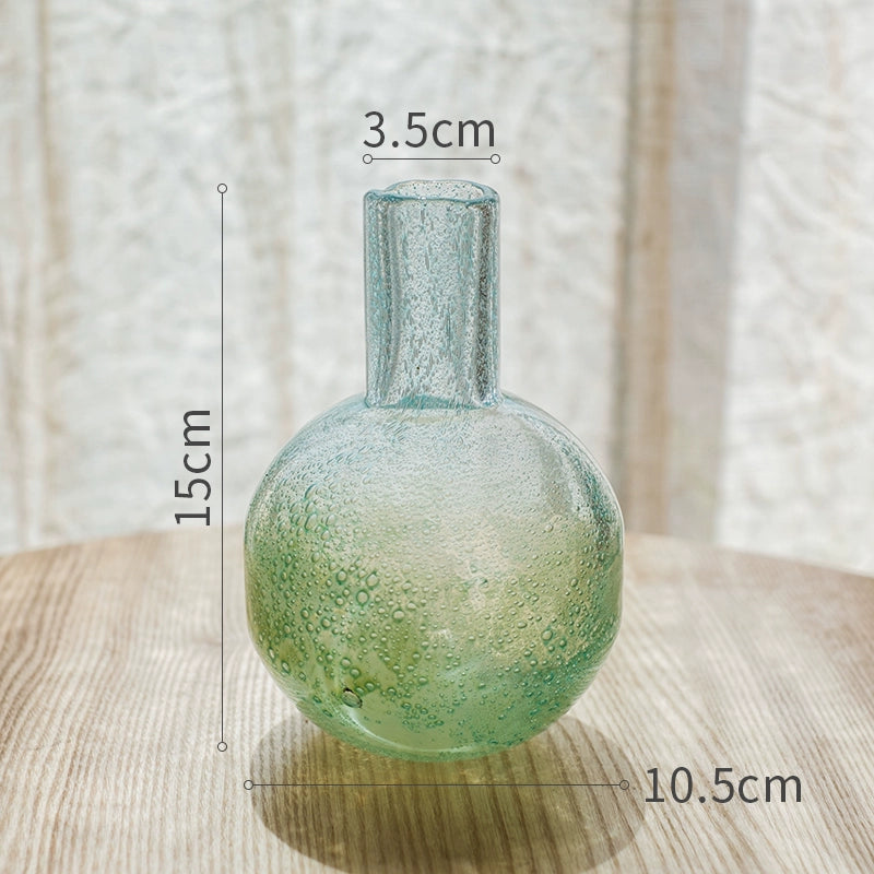 Seafoam Bubble Glass Bud Vase