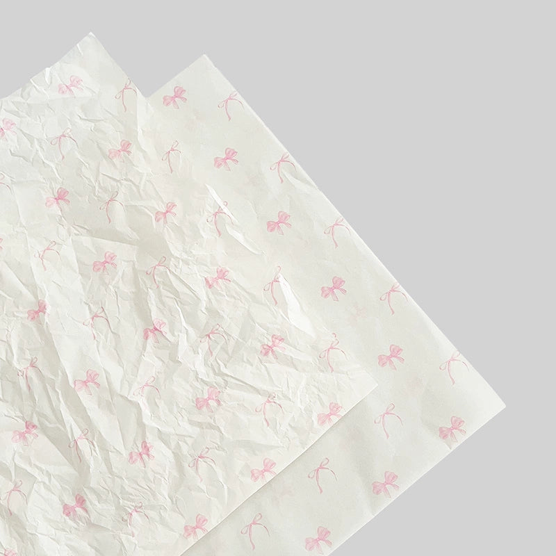 20ps Bow Printed Flower Tissue Paper (50x70cm)