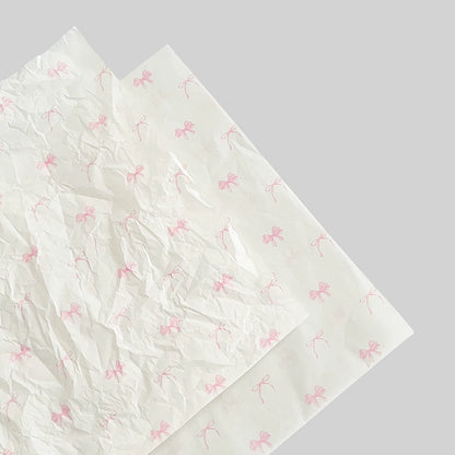 20ps Bow Printed Flower Tissue Paper (50x70cm)