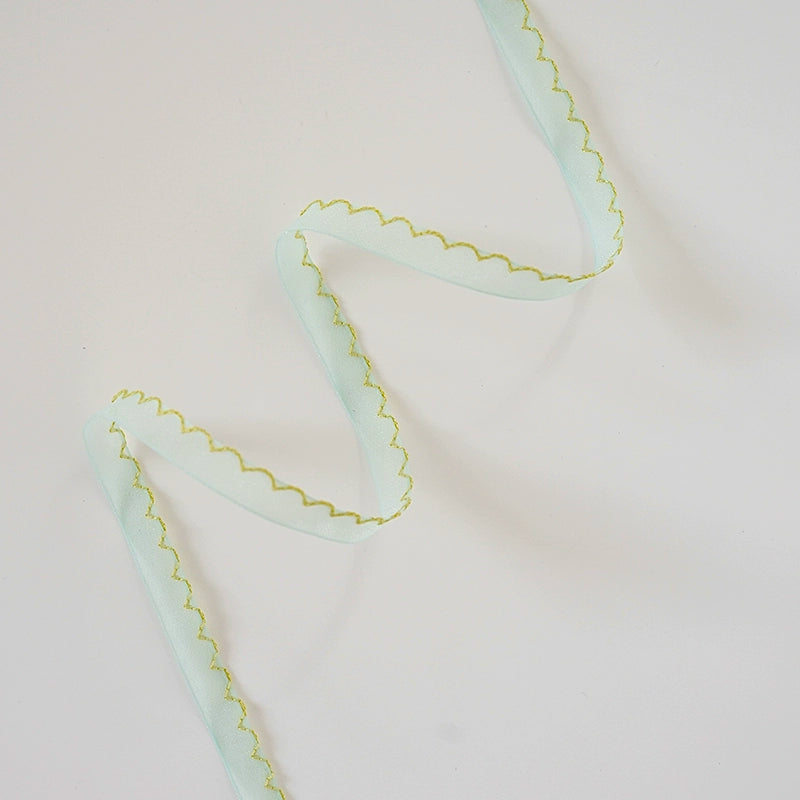 Wave-edge Sheer Ribbon (1cmx10Yd)