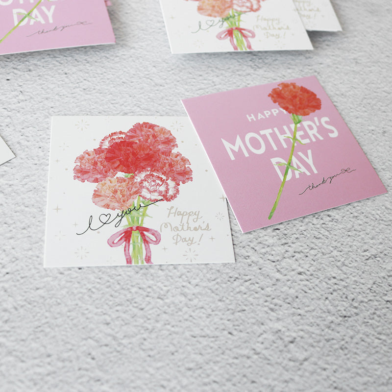 50pcs Carnation Thank-You Cards for Mother's Day