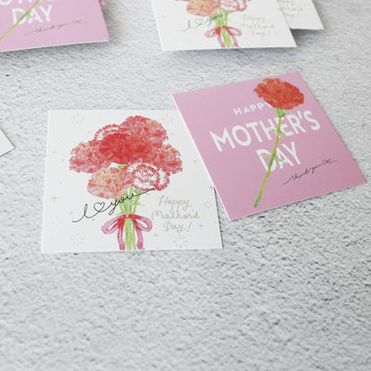 50pcs Carnation Thank-You Cards for Mother's Day