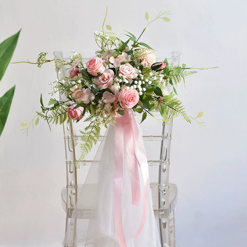 Wedding Aisle Chair Decorations Pew Flowers