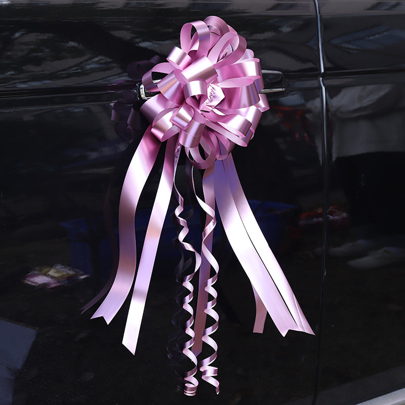 8" Large Pull Ribbon Bows for Wedding Car Pack 10