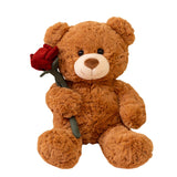 Load image into Gallery viewer, Soft Teddy Bear with Detachable Rose 30cm