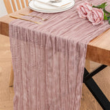 Load image into Gallery viewer, Pleated Table Runner Cloth for Weddings