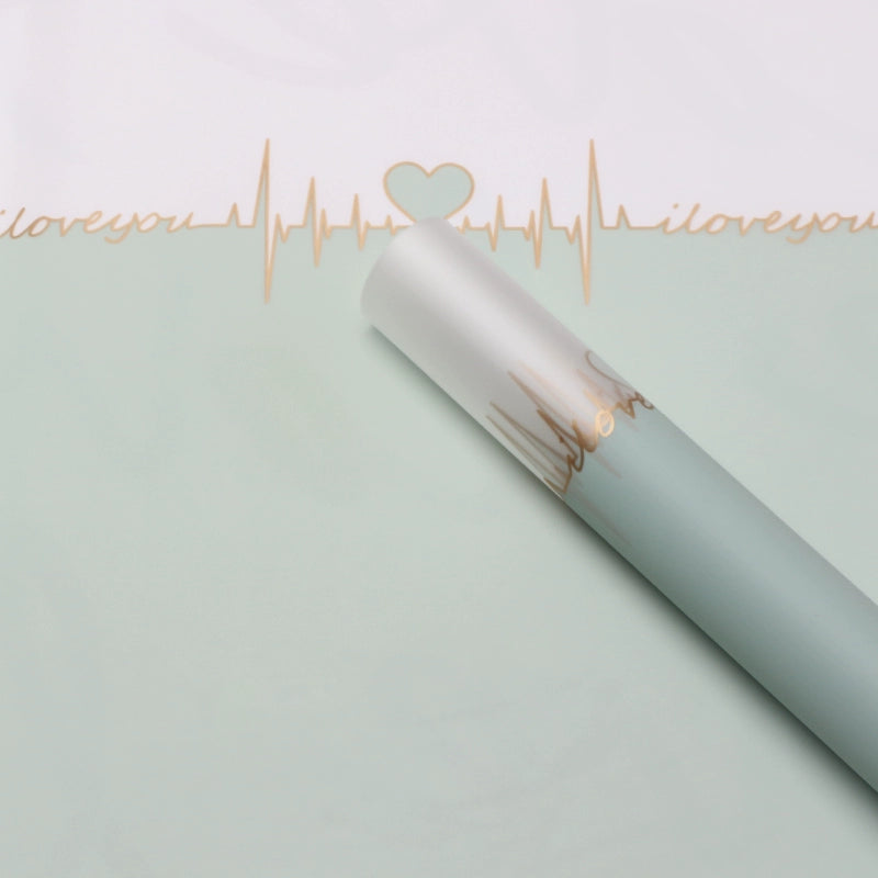 20pcs Heartbeat Frosted Cellophane Wrap (57x57cm)