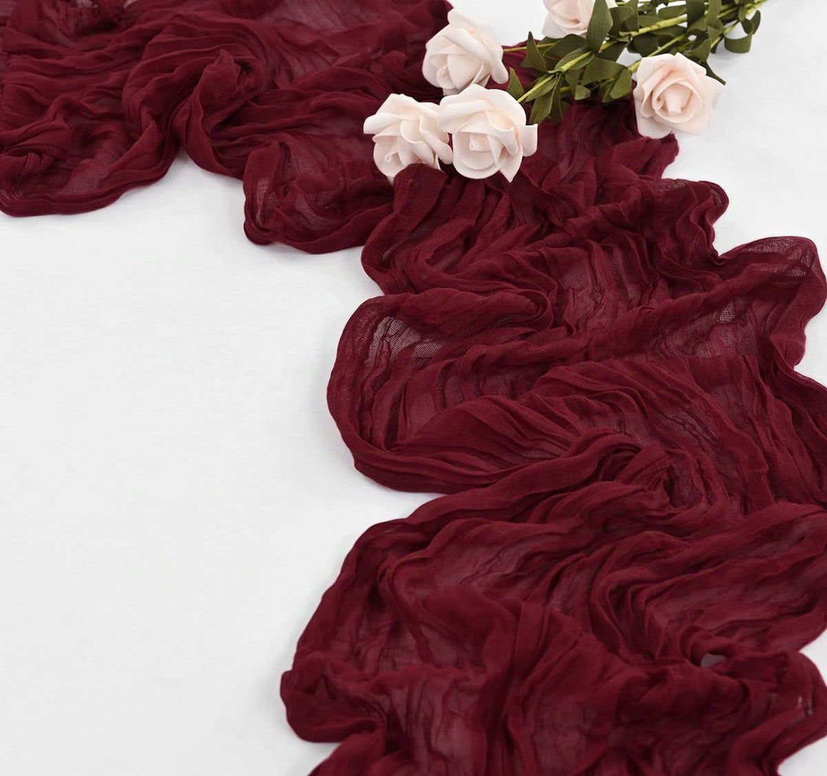 Pleated Table Runner Cloth for Weddings