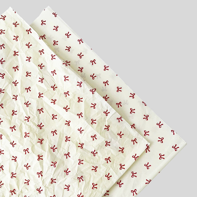 20ps Bow Printed Flower Tissue Paper (50x70cm)