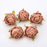 Load image into Gallery viewer, Silk Rose Flower Heads with Burned Edges Pack 30