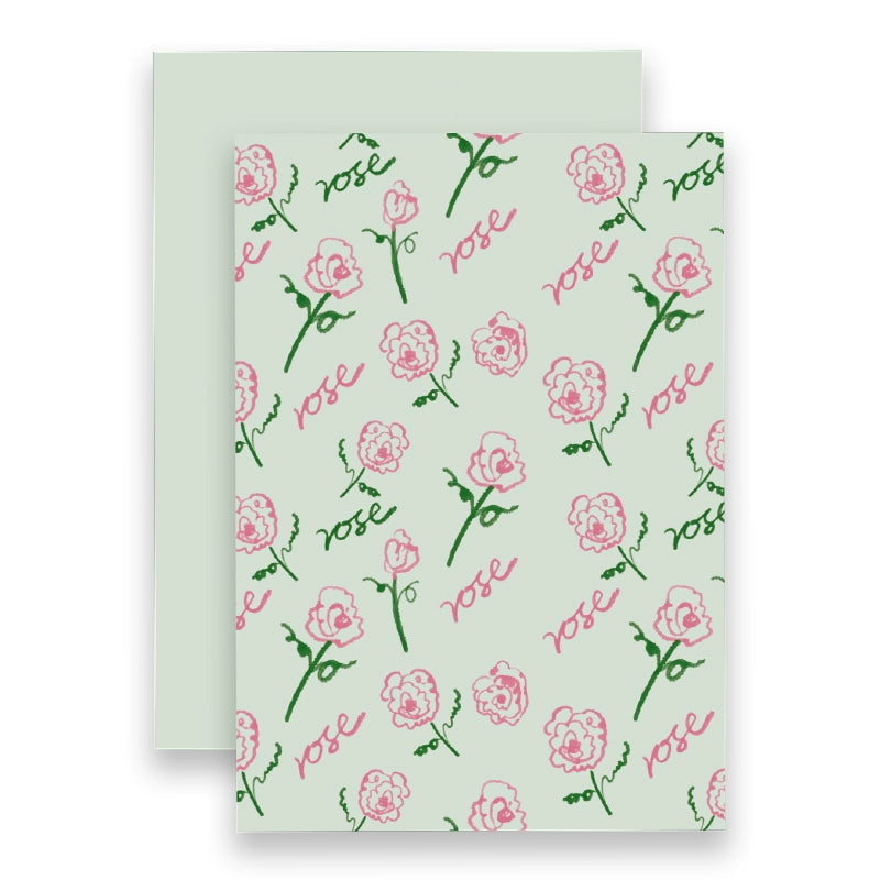 10pcs Rose Pattern Flower Wrap Paper (35x50cm)