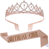 Load image into Gallery viewer, Birthday Girl Sash and Tiara Set