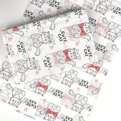 Lot de 50 feuilles de papier de soie imprimées avec de jolis chatons