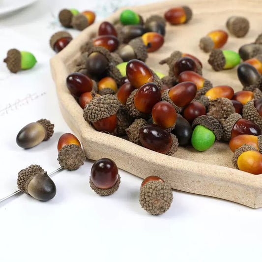 100pcs Artificial Mini Acorns for Crafts