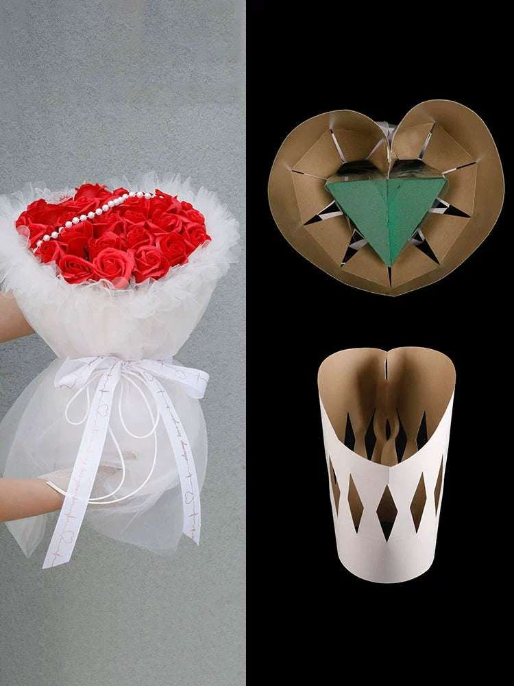 Heart-shaped Bouquet Lining Paper Pack 10
