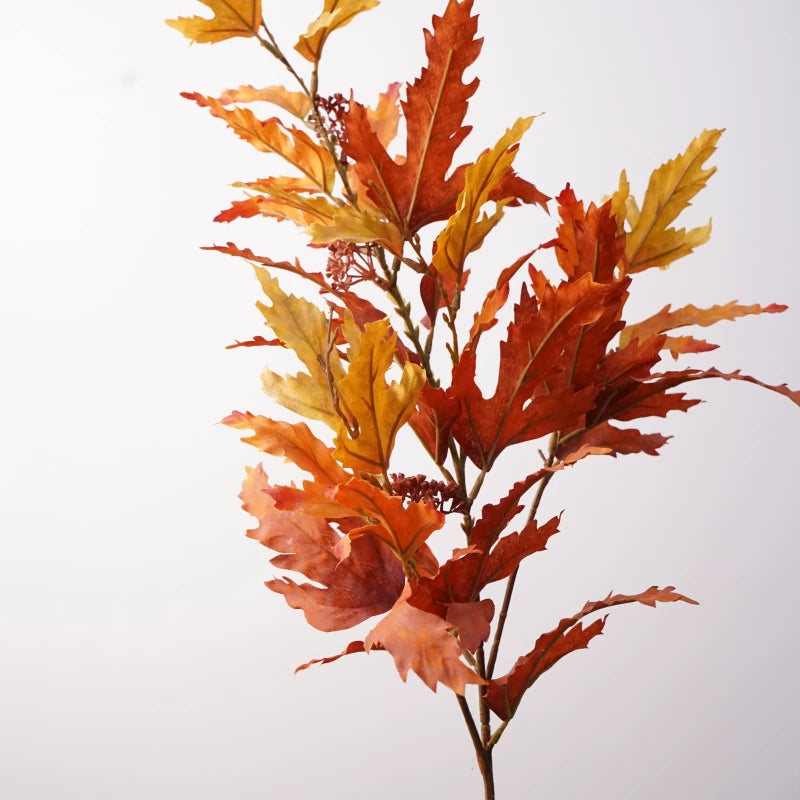 غصن أوراق القيقب الاصطناعي مع التوت، مقاس 34 بوصة
