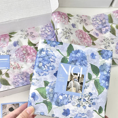 Hydrangea Printed Floral Tissue Paper Pack 50