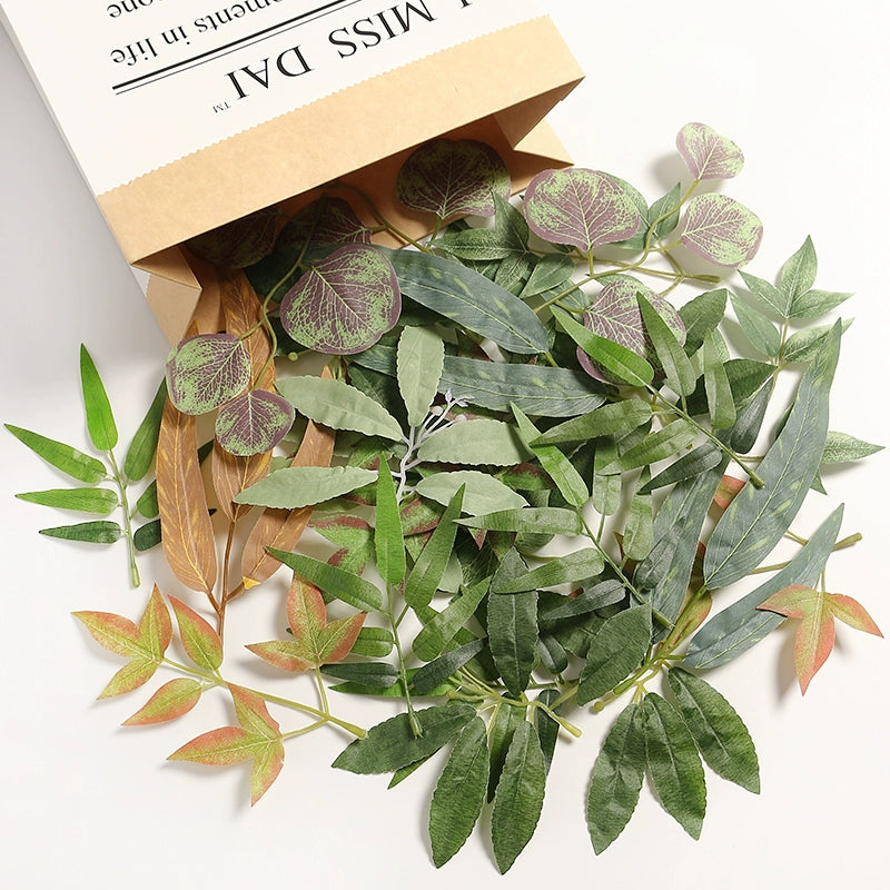 20 pièces de feuillage artificiel réaliste pour loisirs créatifs