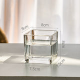 Load image into Gallery viewer, Clear Square Glass Flower Vase