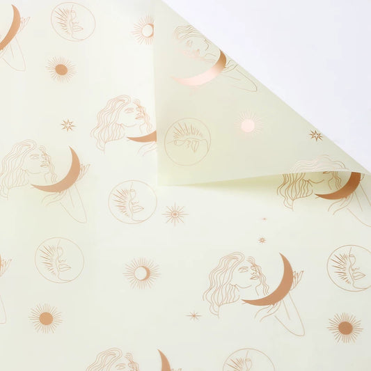 20 feuilles de papier cellophane pour bouquet « Déesse de la lune » (57x57 cm)