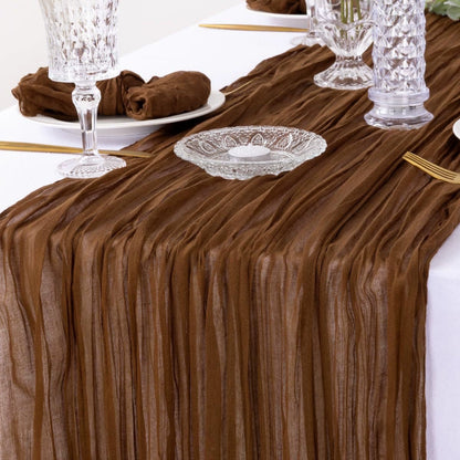 Pleated Table Runner Cloth for Weddings