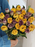 Load image into Gallery viewer, 20-Stem Real Dried Rose Flower Bouquet