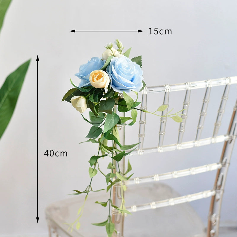 Artificial Flowers for Wedding Ceremony Chair Decor