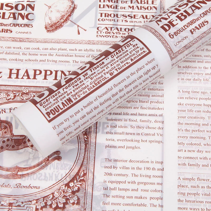 20pcs Newspaper Print Cellophane Wrap (58x58cm)