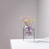 Load image into Gallery viewer, Modern Double-Walled Ribbed Glass Vase