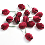 Load image into Gallery viewer, 3.5cm Velvet Tulips Flowers for Crafting Pack 10