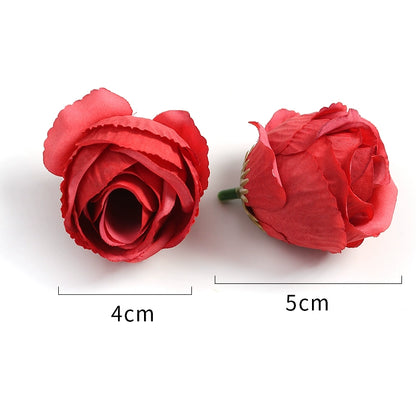 4cm Artificial Rose Flower Heads Pack 30