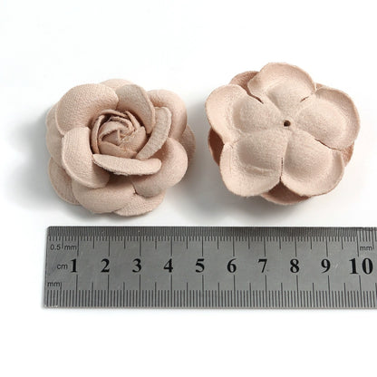 5cm Camellia Fabric Flower Heads Pack 30