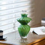 Load image into Gallery viewer, Modern Sculptural Twisted Glass Vase