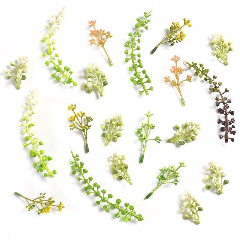 50pcs Artificial Foliage Fake Berries Stems