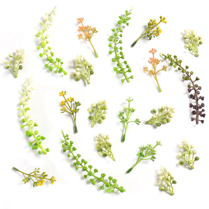 50pcs Artificial Foliage Fake Berries Stems