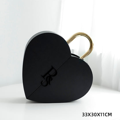 Coffret cadeau en forme de cœur pour fleurs