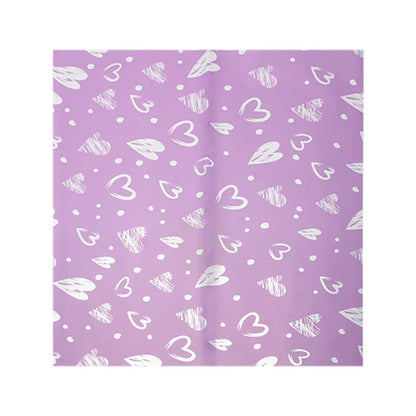 20pcs Heart Pattern Bouquet Wrap Paper (57x57cm)