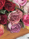 Load image into Gallery viewer, 10-Stem Real Dried Rose Bouquet