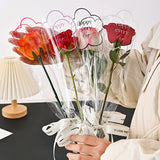 Load image into Gallery viewer, 50pcs Floral Print Clear Single Flower Sleeves Bags