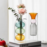 Load image into Gallery viewer, Modern Multi-Colored Double-Walled Glass Vase